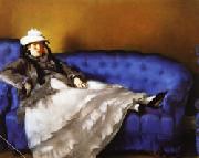 Edouard Manet Portrait of Mme Manet on a Blue Sofa oil on canvas